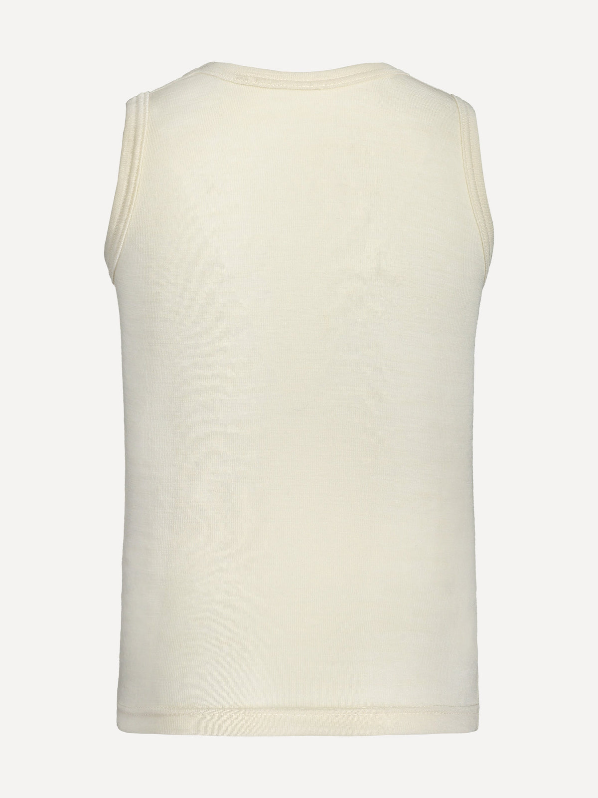 Lasten hihaton aluspaita silkkivillaa, valkoinen - Ruskovilla